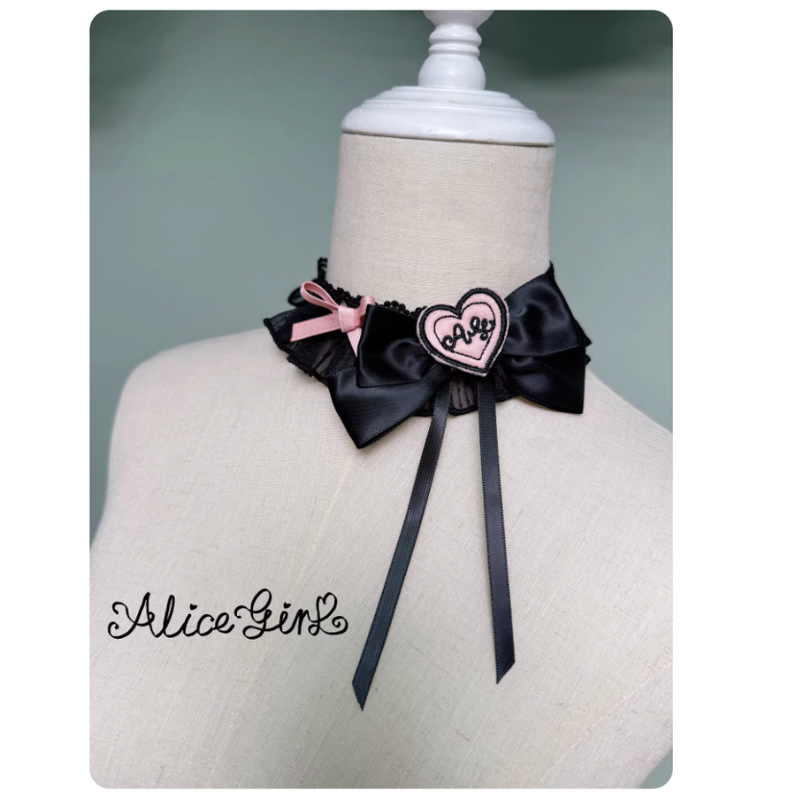 Alice girl lolita Black gothic choker